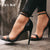 Women Sandals High Heels Summer Thin Heel PU Leather