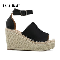 Women Wedge Sandals Summer Platform Sandals Peep