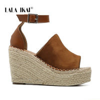 Women Wedge Sandals Summer Platform Sandals Peep