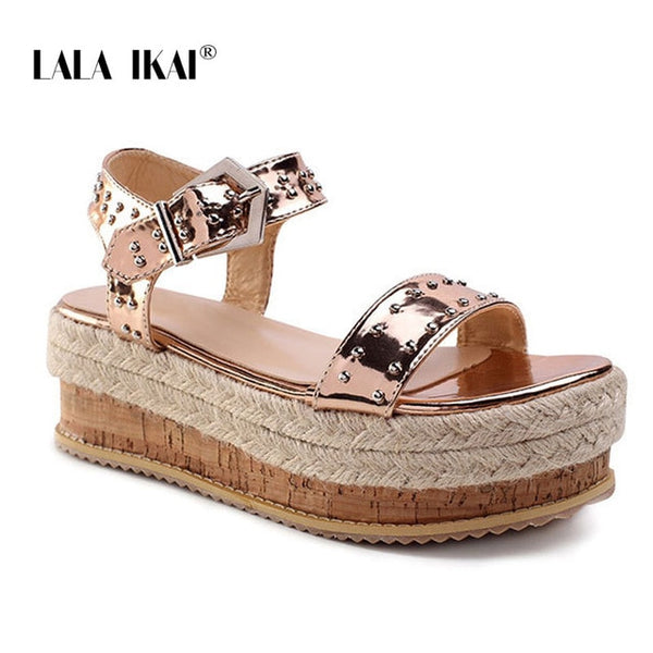 Wedges Shoes For Women High Heels Sandals Buckle Strap