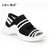 Sandals Women Summer Contrast Color Striped Knitted