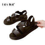 Sandals Women Summer Casual Wedges Shoes PU Leather